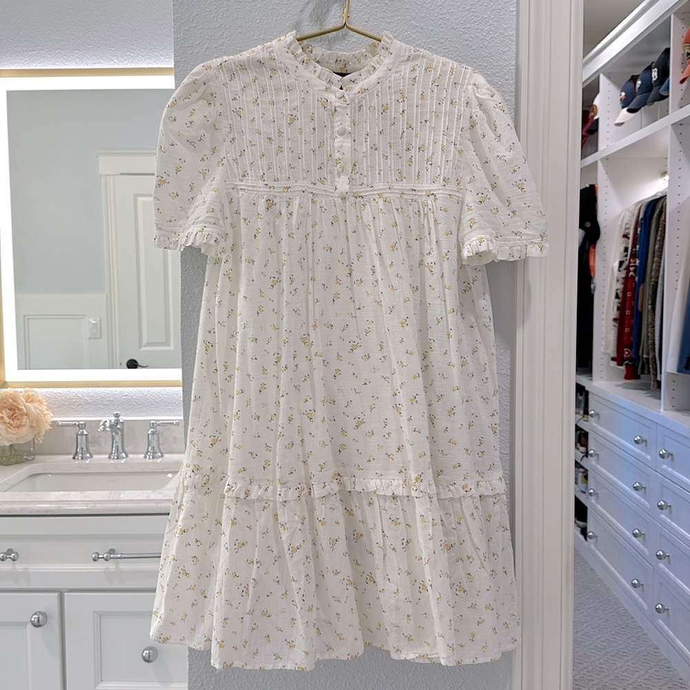 Aqua floral dress